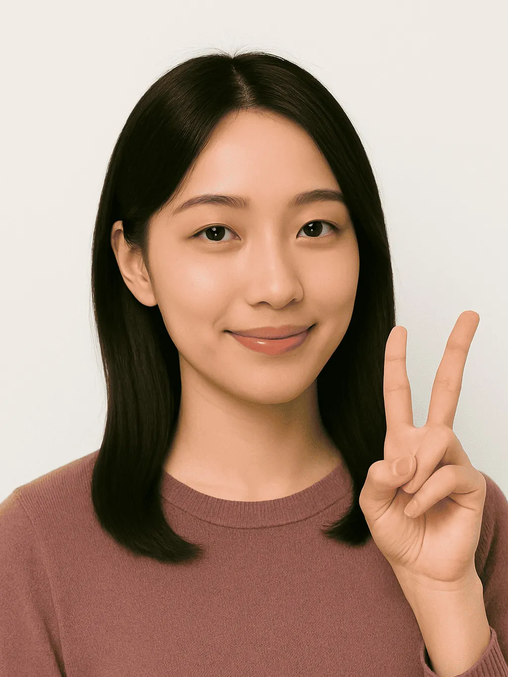 加工前の女性写真